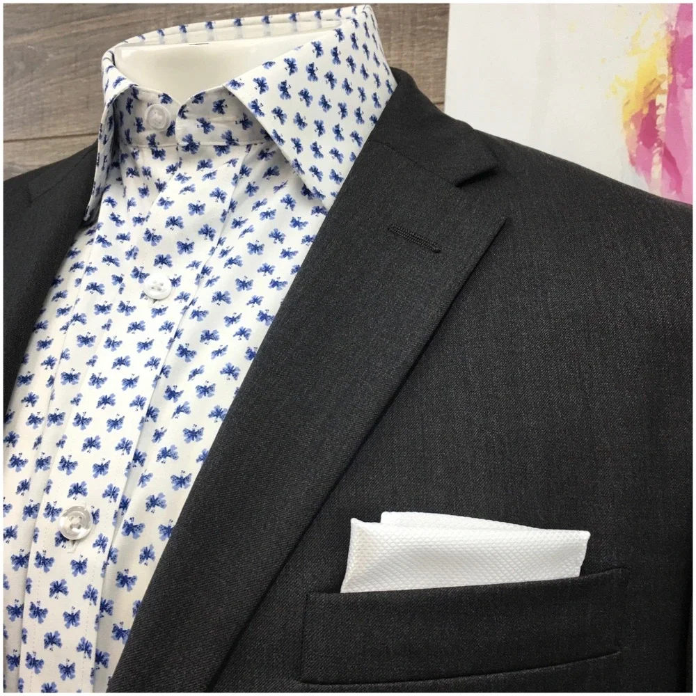 HICKEY FREEMAN Mens Wool Blazer Sport Coat Casual Jacket‎ Size 44L Classic Suit
